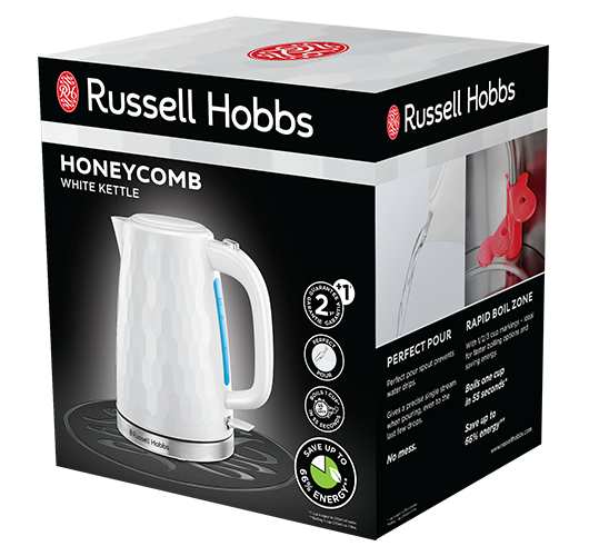 Russell Hobbs Honeycomb Kettle White