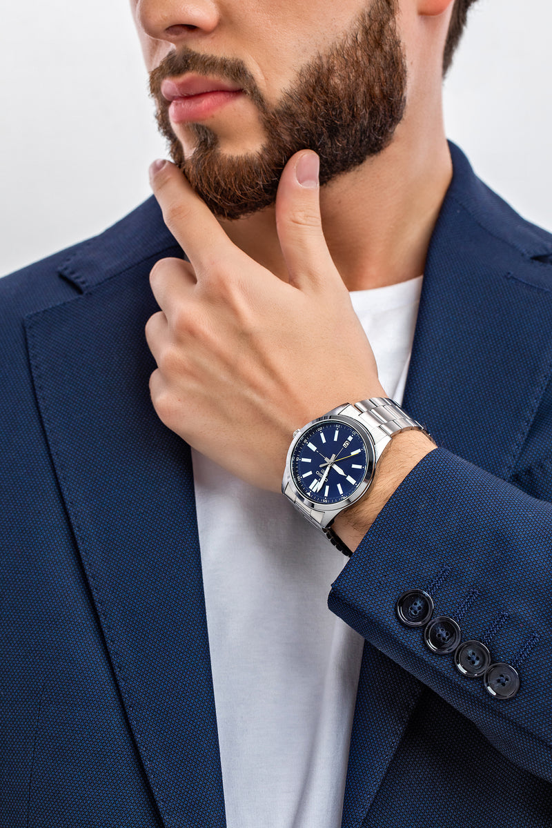 Orologio Casio per uomo, MTP-VD02D-2E, movimento al quarzo, quadrante Orologio Casio per uomo, MTP-VD02D-2E, movimento al quarzo, quadrante