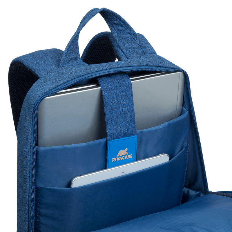 RivaCase 7560 blue Laptop Canvas Backpack 15.6