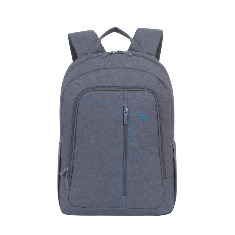 RivaCase 7560 Grey Laptop Canvas Backpack 15.6