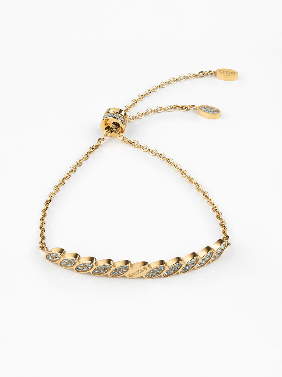 Re-Leaf Gold-Tone Aqua Bracelet