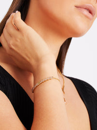 Re-Leaf Gold-Tone L Rose Bracelet