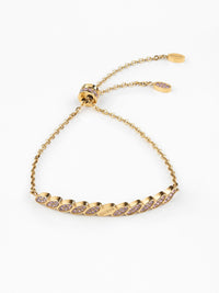 Re-Leaf Gold-Tone L Rose Bracelet