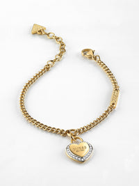 Fine Heart Gold-Tone Bracelet 13mm Heart