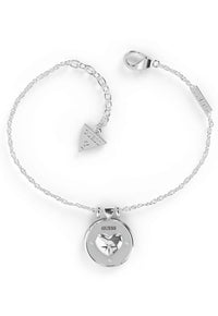 Talismania Silver-Tone Bracelet 16mm Heart Coin