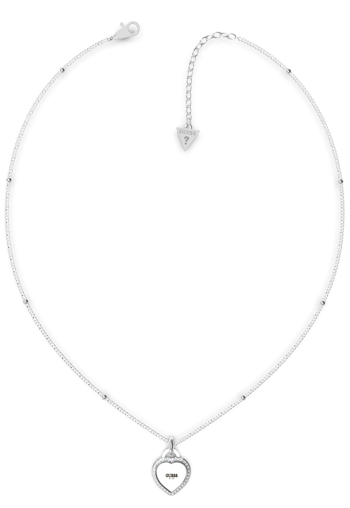 Fine Heart Silver-Tone Necklace 15mm Heart
