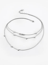 A Star Is Born Silver-Tone Necklace Multi Chain Logo & Stars