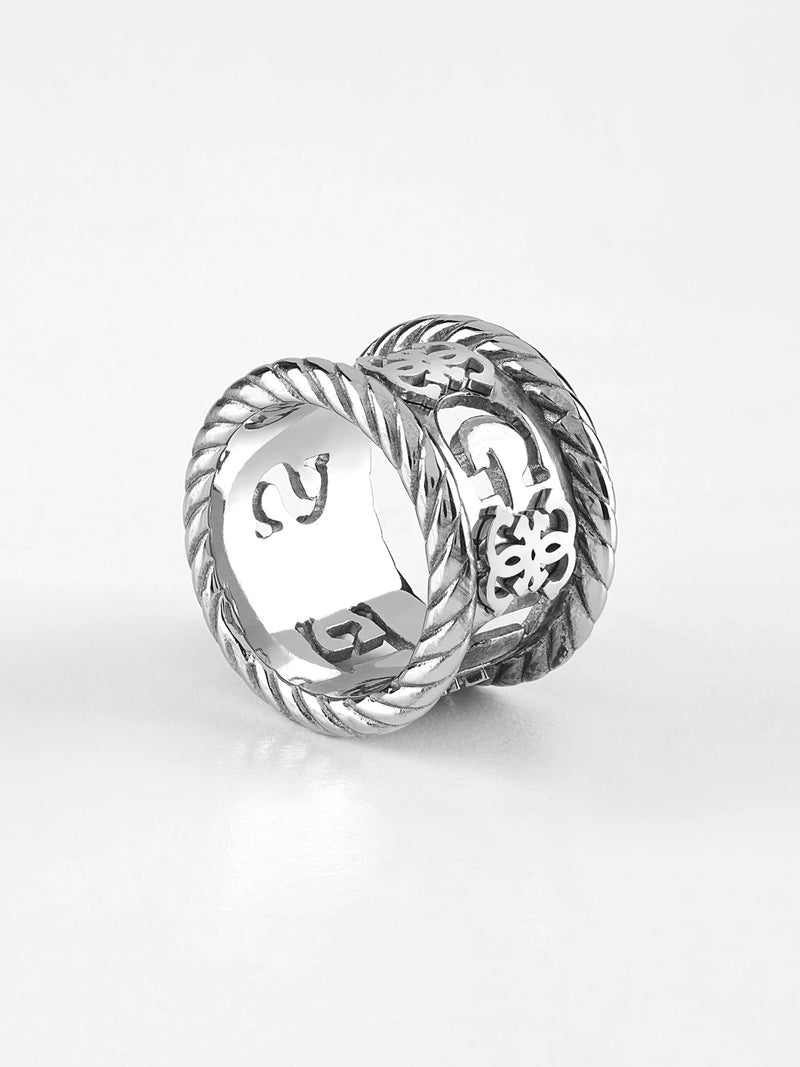 4G Vintage Ring Silver-Tone