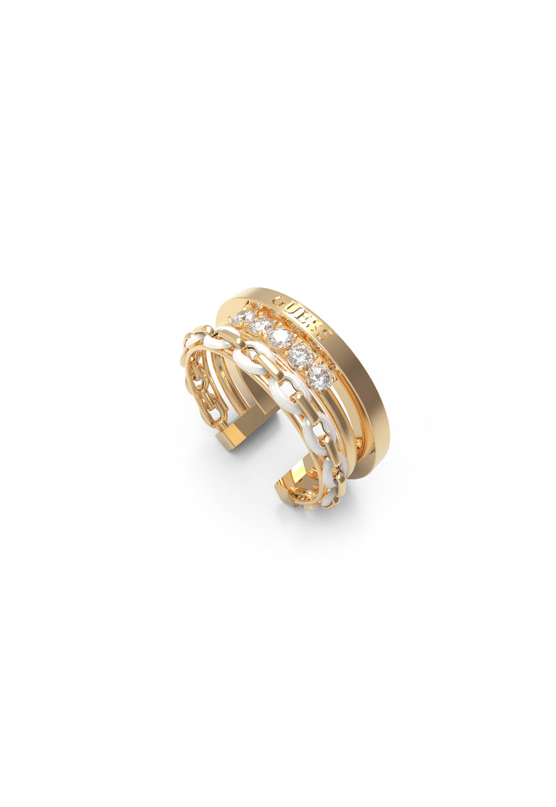 Pop Links Ring Gold-Tone