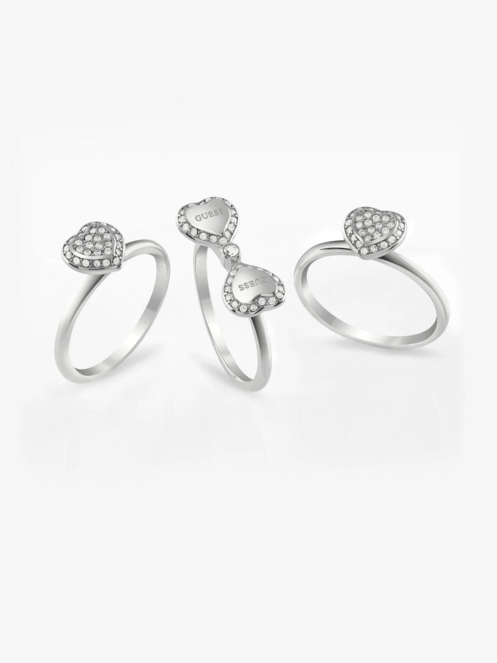 Fine Heart Ring Silver-Tone