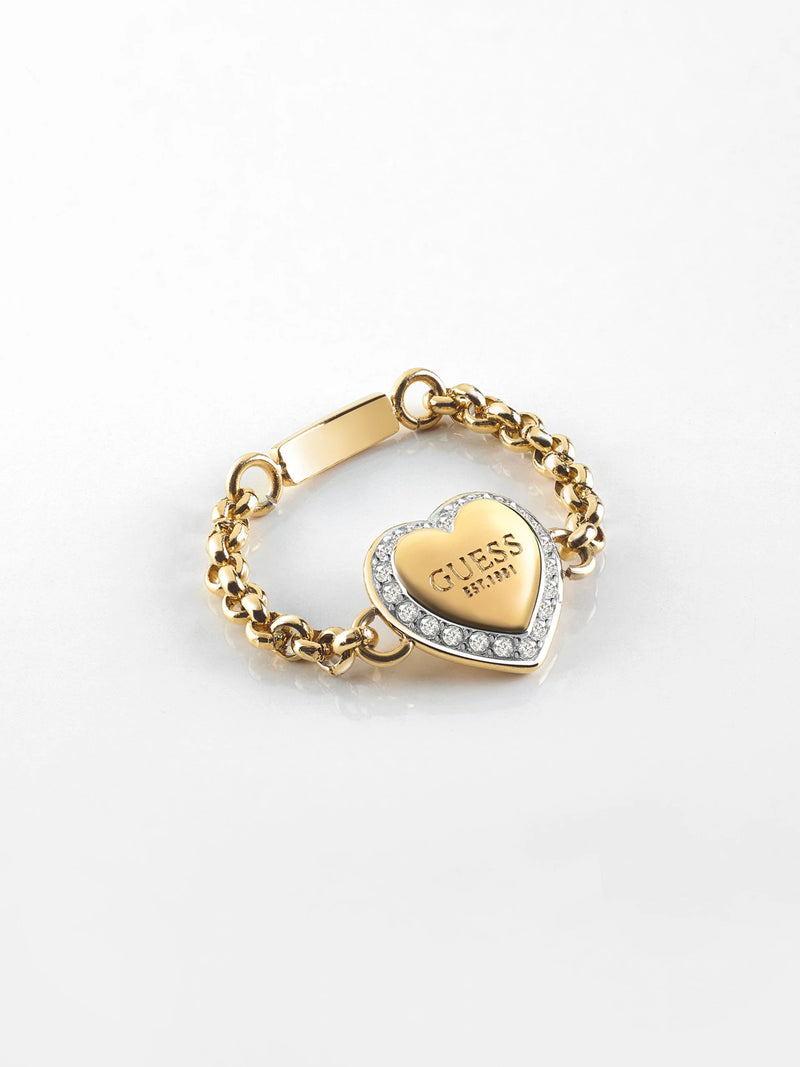 Fine Heart Ring Gold-Tone 12mm Heart