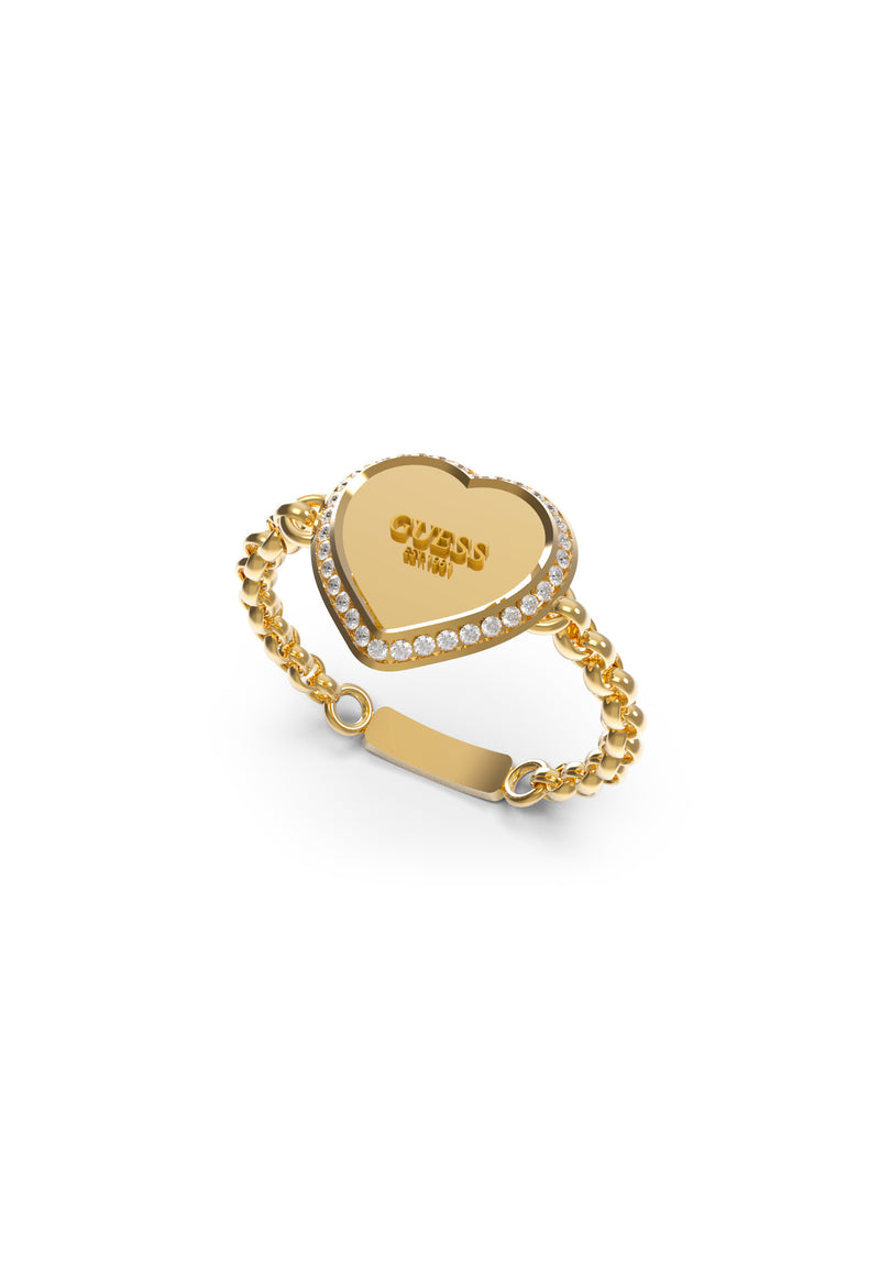 Fine Heart Ring Gold-Tone 12mm Heart