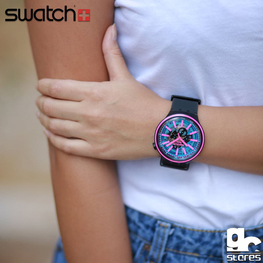 腕時計 スウォッチ SWATCH BIG BOLD SO27B111 New Swiss Swatch BIG BOLD BLUE TASTE Solar Spectrum Watch 47mm