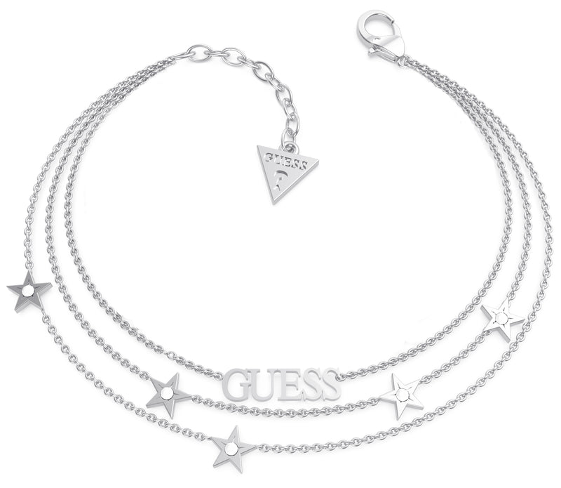 A Star Is Born Silver-Tone Bracelet Multi Chain Logo & Stars