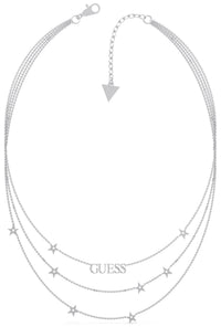 A Star Is Born Silver-Tone Necklace Multi Chain Logo & Stars