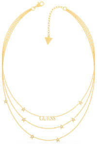 A Star Is Born Gold-Tone Necklace Multi Chain Logo & Stars