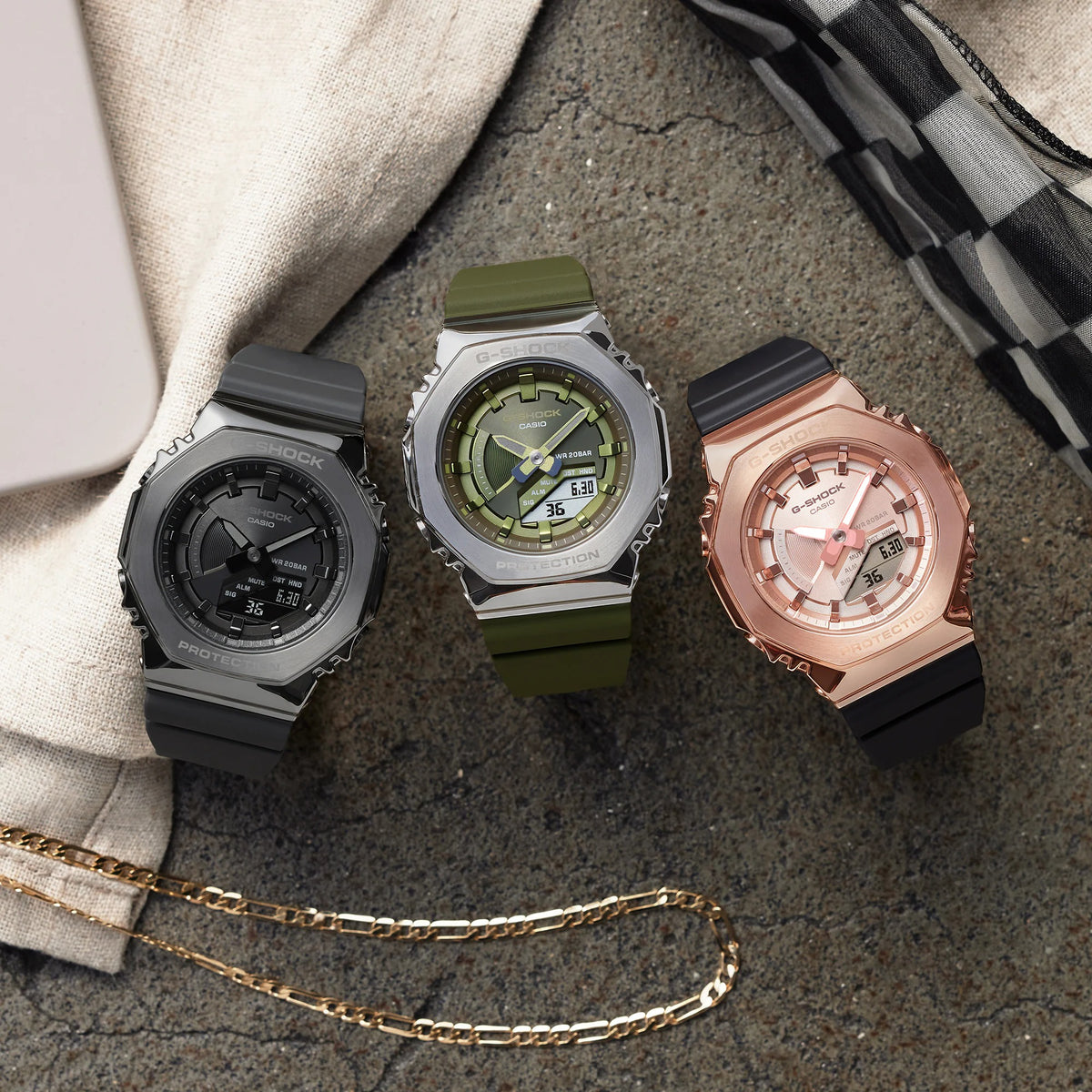 G-SHOCK GM-S2100B-8ADR Metal-Covered Women